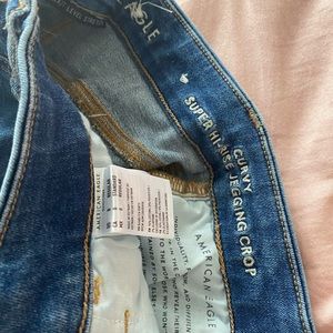 american eagle jeans with ankle cut “ripped flare”